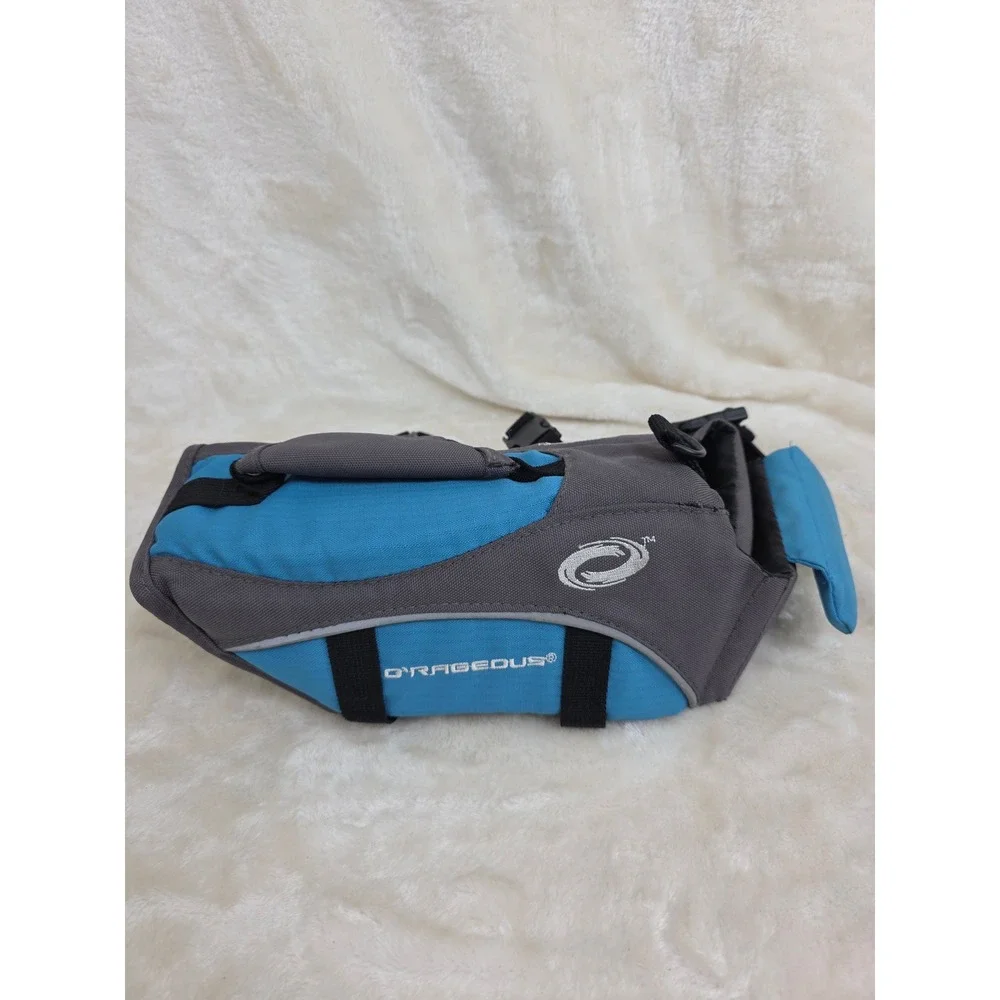 O'Rageous Blue Grey Dog Life Preserver‎ Pet Flotation Vest with Rescue Handle XS